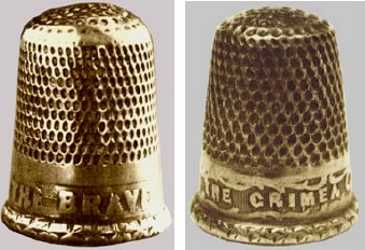 thimbles made to commemorate the brave of the Crimean War