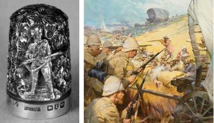 thimble commemorating Boer War made by Henry Griffiths and Sons Limited of Birmingham
