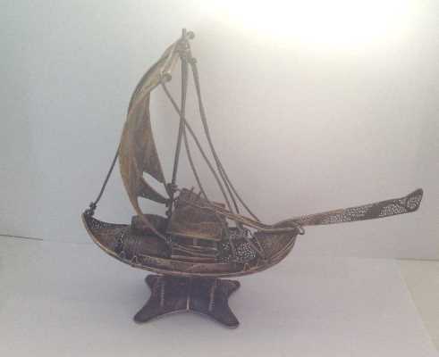 silver filigree ship (Rabelo boat)