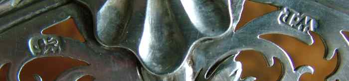 silver basket with English and French marks