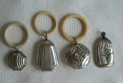 four French Art Deco Rattles