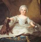 Marie Zyphirine	of France on an 1751 oil painting by Jean Marc Nattier