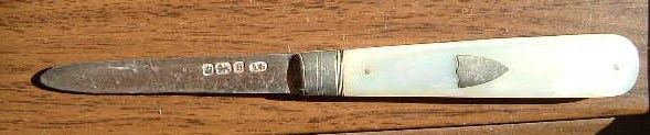 silver fruit knife