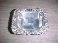 silver open salt dish