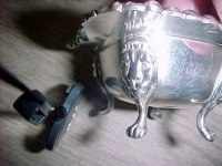 silver open salt dish