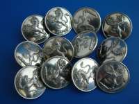 old sheffield plate buttons with crest of Craddock and others