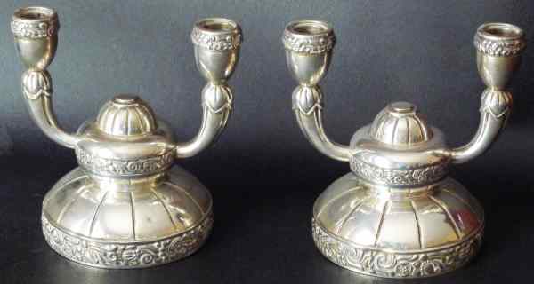 Spanish silver candlesticks