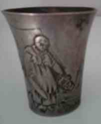 silver beaker