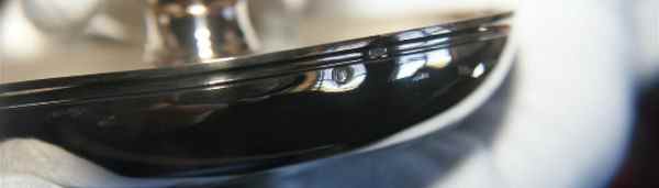Hallmarks on the bottom outside edge of base