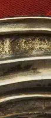 French import mark on silver holy water font, possibly Genoa