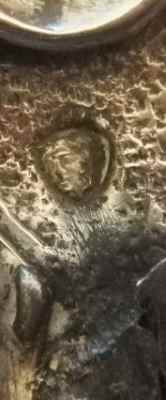 French import mark on silver holy water font, possibly Genoa