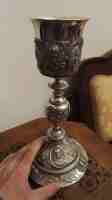 French silver chalice