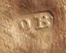 silver prayer sheet mark: unidentified Venetian silversmith DB