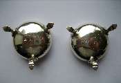 A pair of Cauldron Silver Salts, Sheffield, 1878