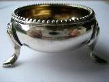 A pair of Cauldron Silver Salts, Sheffield, 1878