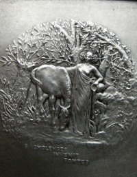 French silver dance card