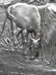 French silver dance card