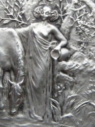 French silver dance card