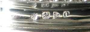silver salt: Chester 1897: hallmarks