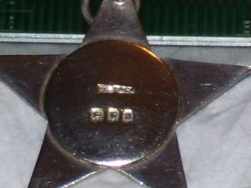 sterling silver five pointed star
