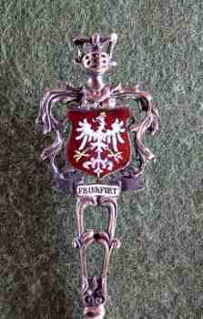 German silver decorative spoon, possibly with Goethe portrait