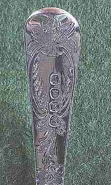 Large spoon of 1805 showing vertical marking