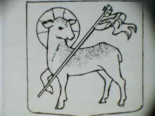 Heraldic form of Agnus Dei
