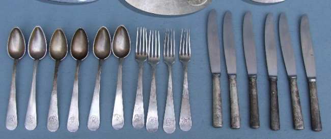 antique Italian silver flatware set