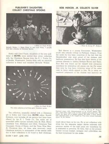 A page from the MAY-JUNE 1973 issue of Silver Magazine