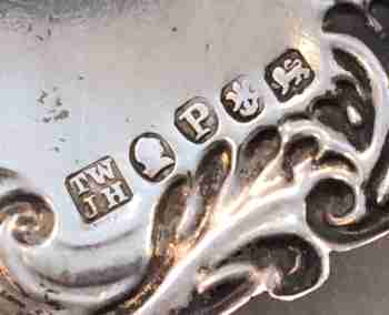 hallmark on silver decanter label