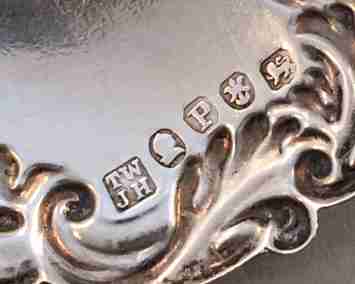 hallmark on silver decanter label