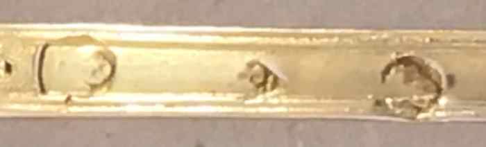 marks on the  spoons