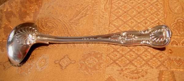 silver ladle: maker George William Adams