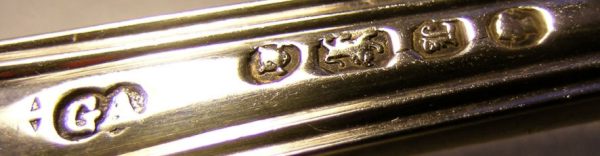silver ladle: maker George William Adams