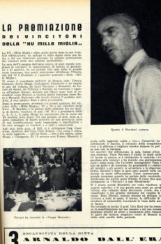 Mille Miglia winners receive their prizes