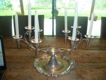 silver plate candelabra