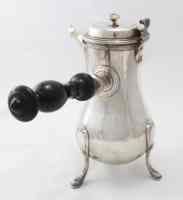 French silver chocolate pot