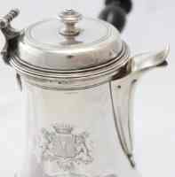 French silver chocolate pot