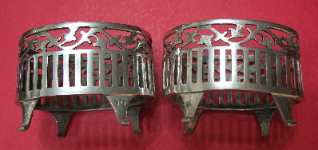 unidentified tray and salt cellars