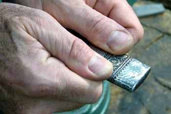 Jeffrey Herman restoring a sterling match safe