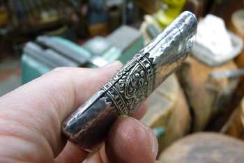 Jeffrey Herman restoring a sterling match safe
