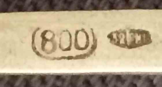 Italian silver teaspoon mark