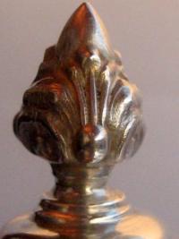 French silver mustard pot: detail
