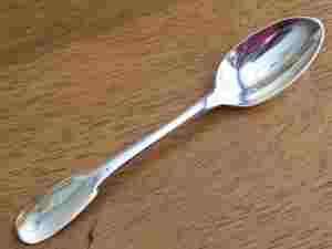 French silver spoon