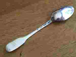 French silver spoon