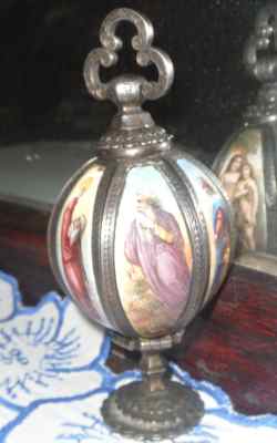 silver and enamel pomander