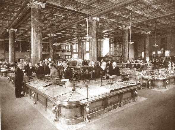 Interior of the Tiffany & Co Building, New York,  c.1906