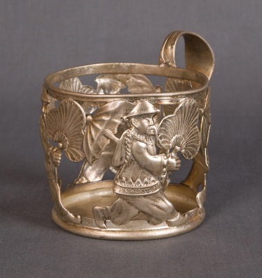 A tea-glass holder made in Chinese style A tea-glass holder made in Chinese style
