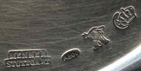 Menner Stuttgart hallmark on cocktail shaker: silver or silver-plate