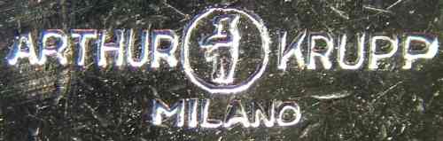 BMF branch in Milan, Italy, silver-plated hollow ware mark: after c.1955
